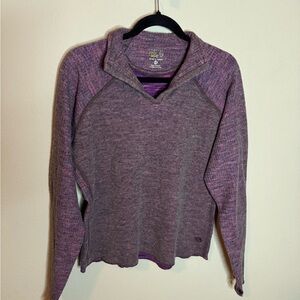 Mountain Hardwear Women’s Purple Wool Blend Long Sleeve Thumb Holes Size M/L